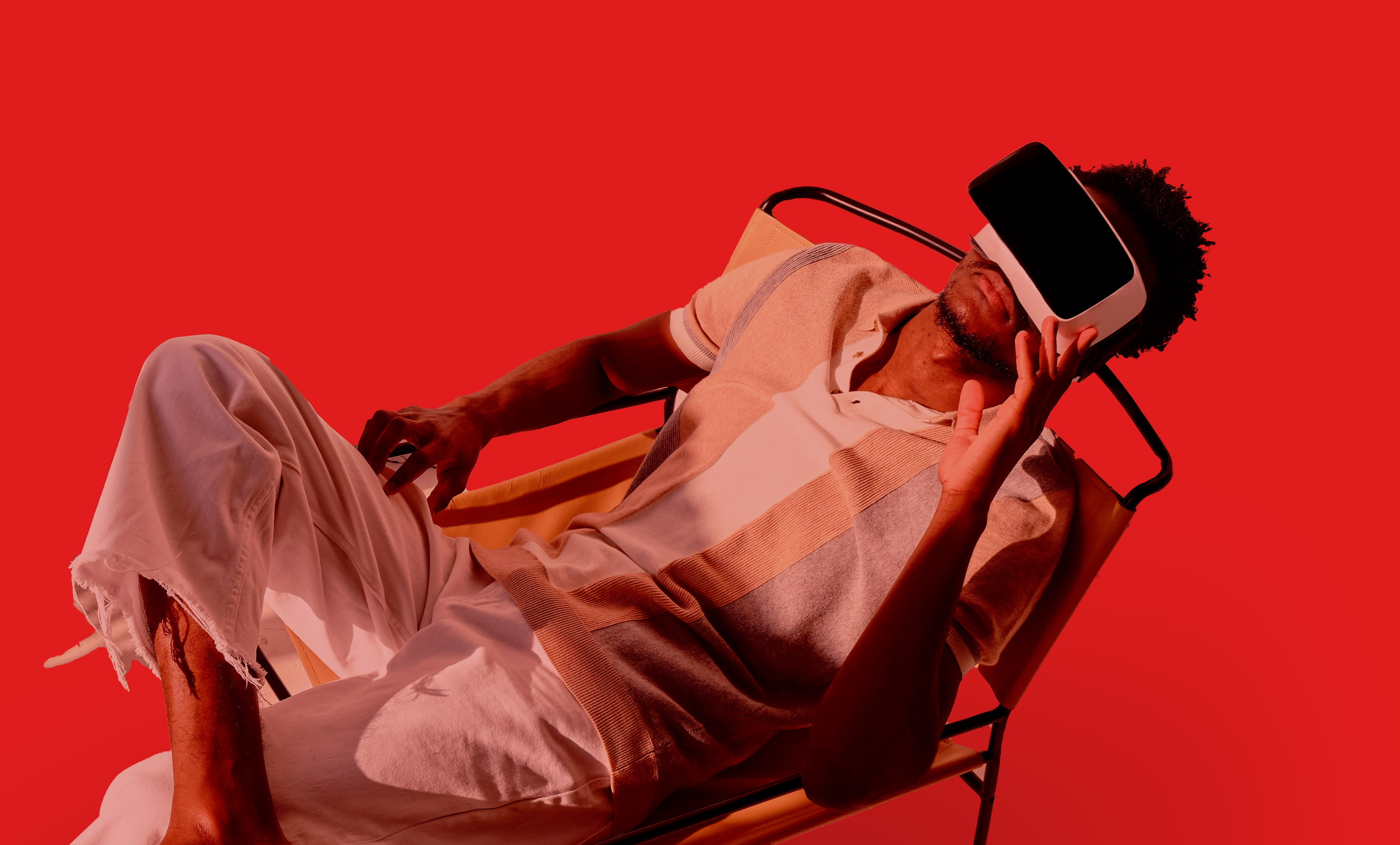 Image of a Man with a VR Set On